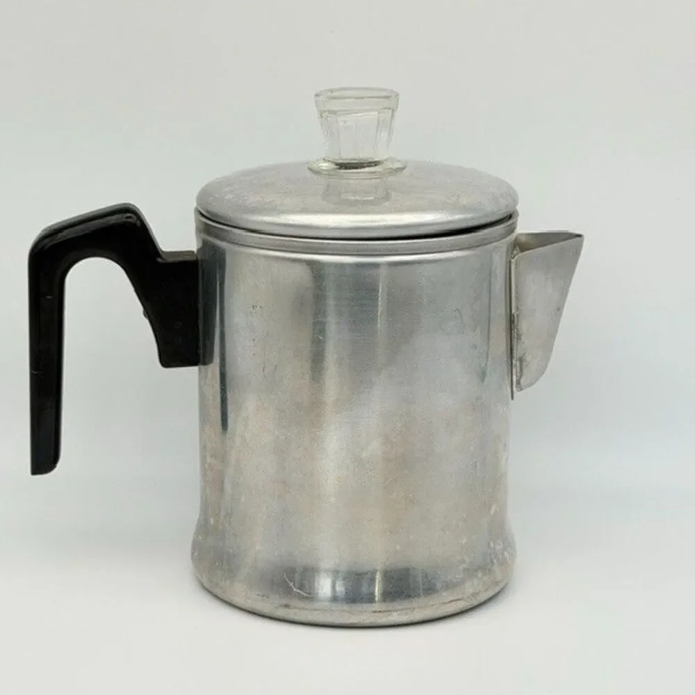 Vintage Century Aluminum Ware Stove Top Coffee Pot Percolator 5 Cup Camping USA
